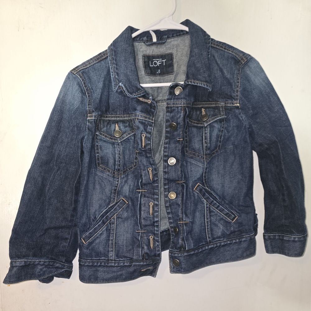 LOFT Women's Dark Blue Denim Jacket